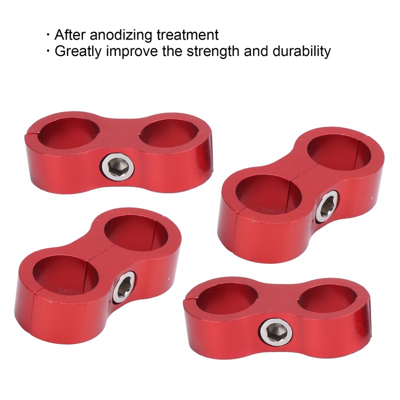 4PCS Hose Separator AN8 Automobile Oil Pipes Fixing Adapter Aluminum