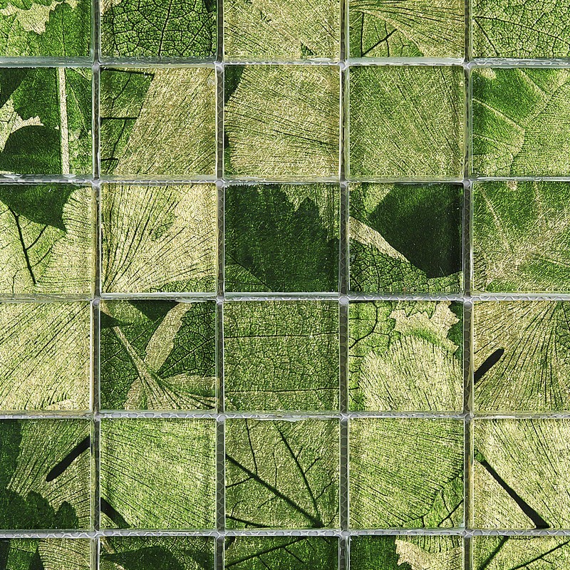 TSLG-02 2x2 Green Glass Mosaic Tile backsplash for Kitchen and