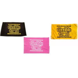 Pittsburgh Steelers Lot 3 1 BLACK 1 PINK 1 GOLD Pittsburgh Steelers Terrible Towel Myron Cope Yellow