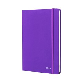 Jumble and Co & Co Moodler A5 Week to View 2023 Diary Royal Mess Purple - Weekly Journal with dotted pages, JMDBCP-563/23