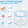 Maoerdental Retainer Cleaner Case,Double Layer No-Leak Denture Cup for Soaking