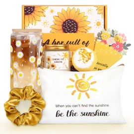Birthday Gifts for Women, Unique Sunflower Gift Baskets for Women, Sending Sunshine Mothers Day Gifts for Mom, Sister, Her, Wife, Daughter, Friend