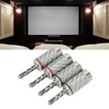 4pcs BFA Banana Plug Brass White Carbon Fiber Shell Speaker