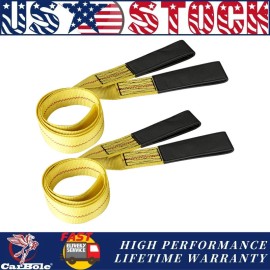 CarBole 2 PACK 6FTx2" Nylon Lifting Sling Flat Loop Tow Strap Web Lift Sling Heavy Duty