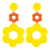 Acrylic Flower Earrings Daisy Flower Drop Dangle Earrings Resin Flowers