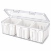 Refrigerator Food Storage Container with 3 Removable Baskets and Lid