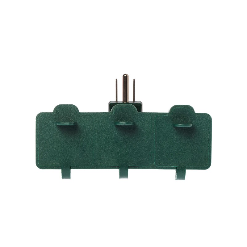 Projectpak 3 Outlet Wall Plug Adapter with Covers Indoor Outdoor