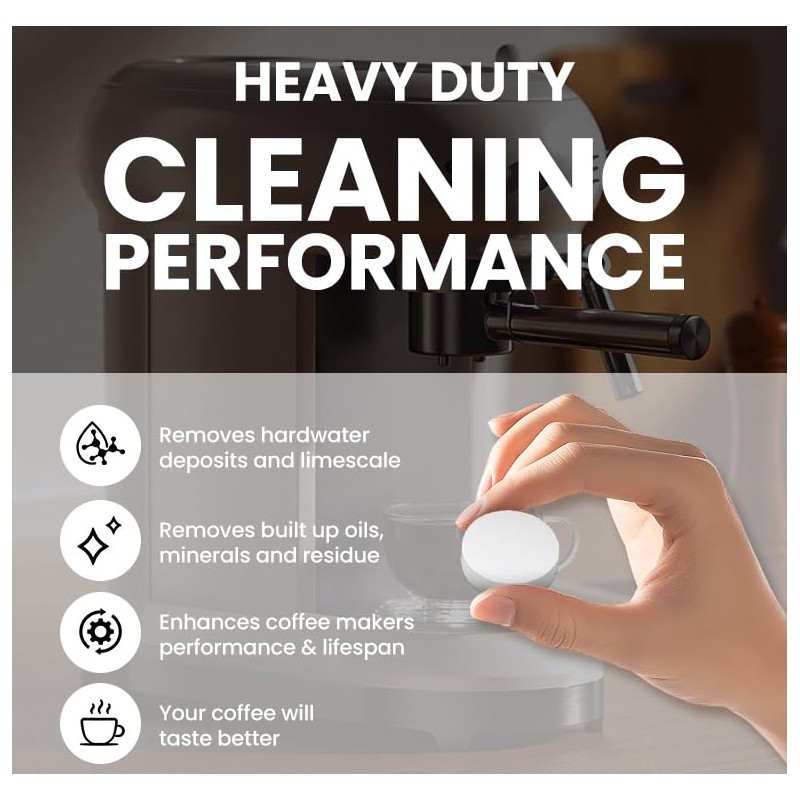 Coffee Machine Cleaning Tablets - Descale & Restore Flavor