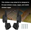 Chicken Coop Wheel Kit for Most Chicken Coops, Cages