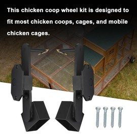 Chicken Coop Wheel Kit for Most Chicken Coops, Cages