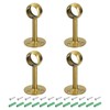 sourcing map 4 Pcs 0.98 Inch Curtain Rod Holder, Ceiling