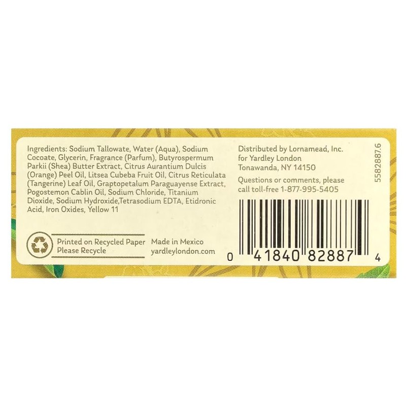 Yardley London Lemon Verbena with Shea Butter & Pure Citrus