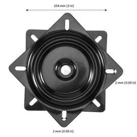MANCHAP 4 PCS 6 Inch Bar Stool Swivel Plate Replacement, Ball Bearing Seat Swivel Base Mount Plate for Bar Stool, Swivel Chair or Recliner, Black