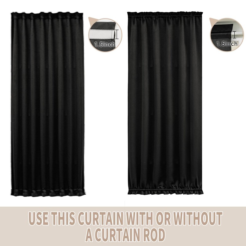 Vatge Front Door Curtains for Glass Window - Blackout Door