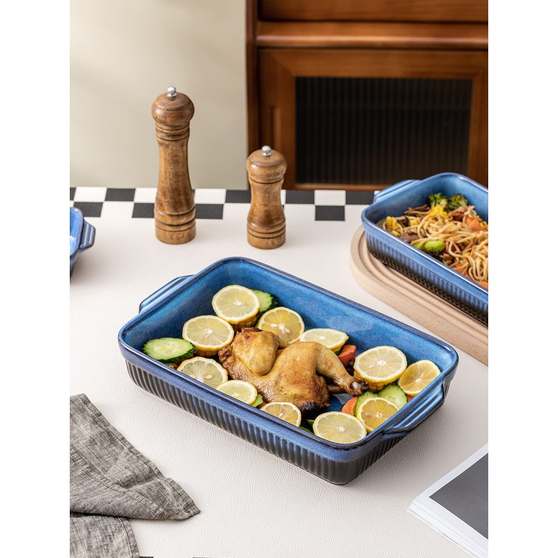 Kanwone Ceramic Baking Dishes, Rectangular Lasagna Pans, Casserole Dishes, Bakeware