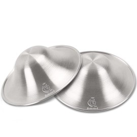 Boboduck Silver Nipple Shields, Silver Cups for Breastfeeding, Essentials Breast Shields for Nursing Newborns, 999 Silver Nipple Guards and Pads - Standard
