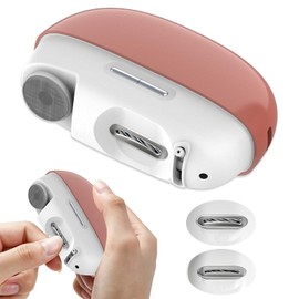 Electric Nail Clipper, 3-in-1 Rotating, Safe Design, Nail File & Nail Polishing, LED Light, 40 dB Quiet, Low Vibration, Switchable Knob Type, 2 Types of Heads (Children 0.7 mm/ Adult, 0.4 mm