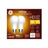GE Relax HD A19 LED Light Bulbs, General Purpose Bulbs, 100 Watt Replacement, Soft White (2 Pack)