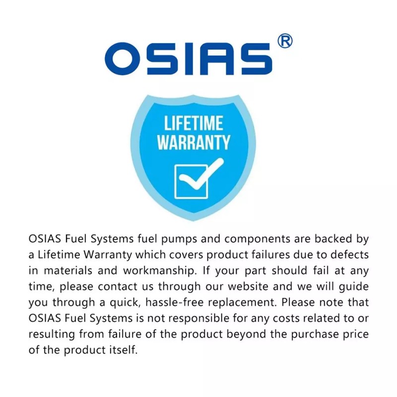 OSIAS EFI 380LPH 1000HP Fuel Pump + Blue Bracket E85