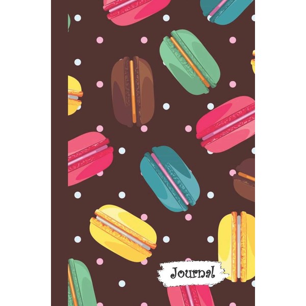 Journal: Pink Blue Green Yellow Macaroons Diary with Blank Lined