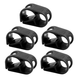 Kyuionty 5 Pcs 1/4" - 5/16" Tube O.D. Plastic Tubing Clamps, Adjustable Tube Clamp Shut Off Hose Clamp, Laboratory Pinch Valve Flow Control Hose Clamp (Black)