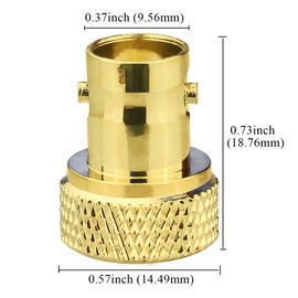 TUOLNK SMA Male to BNC Female RF Coax Connector for Radio Walkie Talkie RF Coaxial Adapter BNC to SMA Coax Adapter Set of 2 Gold Plated