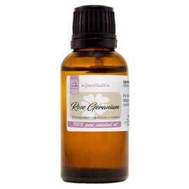 Rose Geranium Essential Oil - 1 fl oz (100% Pure & Uncut) - GreenHealth