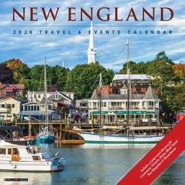 Willow Creek Press, New England Travel and Events 2026 Wall Calendar, 12'' X 12'', 18-Month Calendar with Stapled Binding