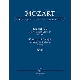 Concerto for Violin No.4 in D major K.218 (Study Score)