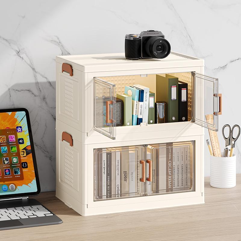 ONAIL Super large Foldable Storage Box with Lid, Stackable Household