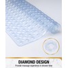 HITSLAM Shower Mat Non-Slip 53 x 53 cm Transparent