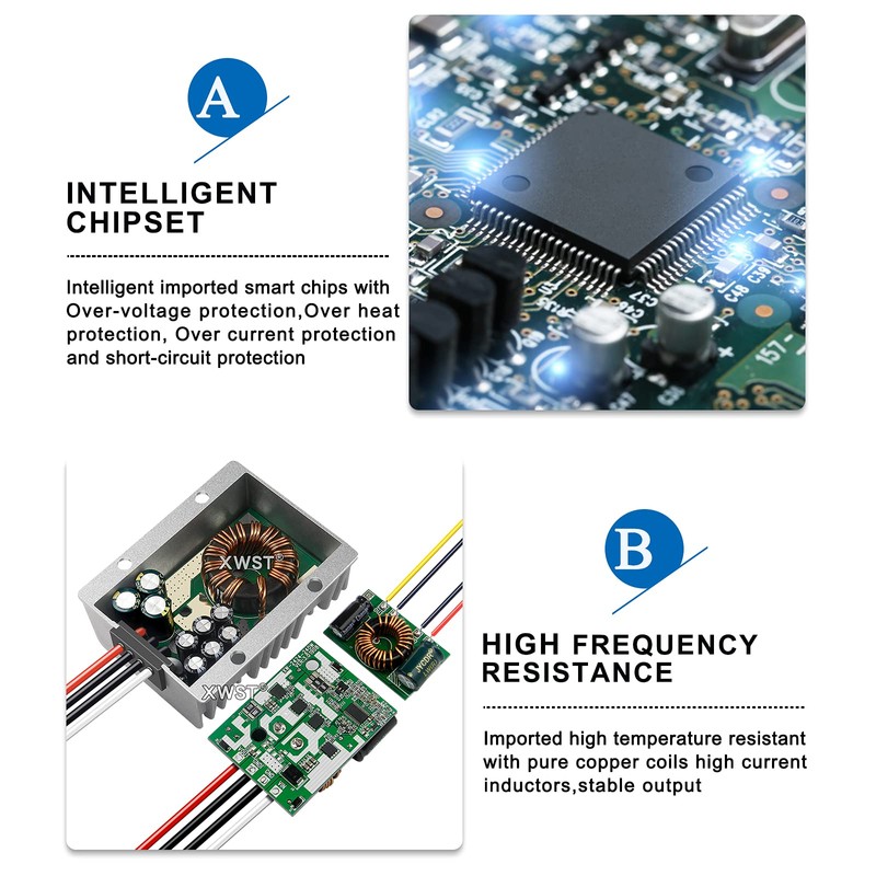 DC DC 12V to 13.8V 5A 9V-13V to 13.8V Voltage
