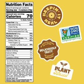 Back to Nature - Stoneground Wheat Crackers - Rosemary & Olive Oil - Real Ingredients like Whole Grain Wheat, Flax Seed and Sea Salt - Dairy Free & Non-GMO - 5 ounce (Pack of 6)