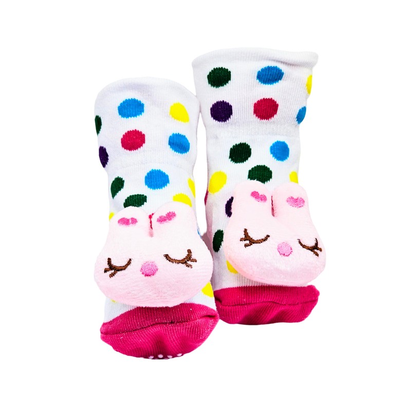 Calcetines Antiderrapentes para Bebés 1 Año - Estrellitas de Colores