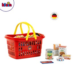 Theo Klein 7219 Cestino della Spesa I Pieno di Prodotti francesi per Il Negozio I Giocattolo per Bambini dai 2 Anni in su