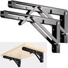 AMBOJIE Folding Shelf Brackets - 12 Inch 2 Pcs Heavy