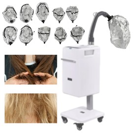 LyeXD 10 Pcs Hair Steamer Hats, Salon Spa Hair Color Processor Bonnet with 5 Large Hats and 5 Small Hats Professional Vertical Hair Nano Steamer Hats for Steam Perm Dyeing Care