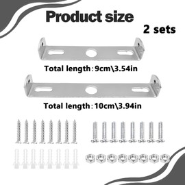4PCS Ceiling Light Bracket, Ceiling Hook for Pendant Light, Stainless Steel 90mm and100mm Pendant Light Fitting Kit with Screws, Chandelier Hook, Chandelier Bracket with Screws for Home Office Install