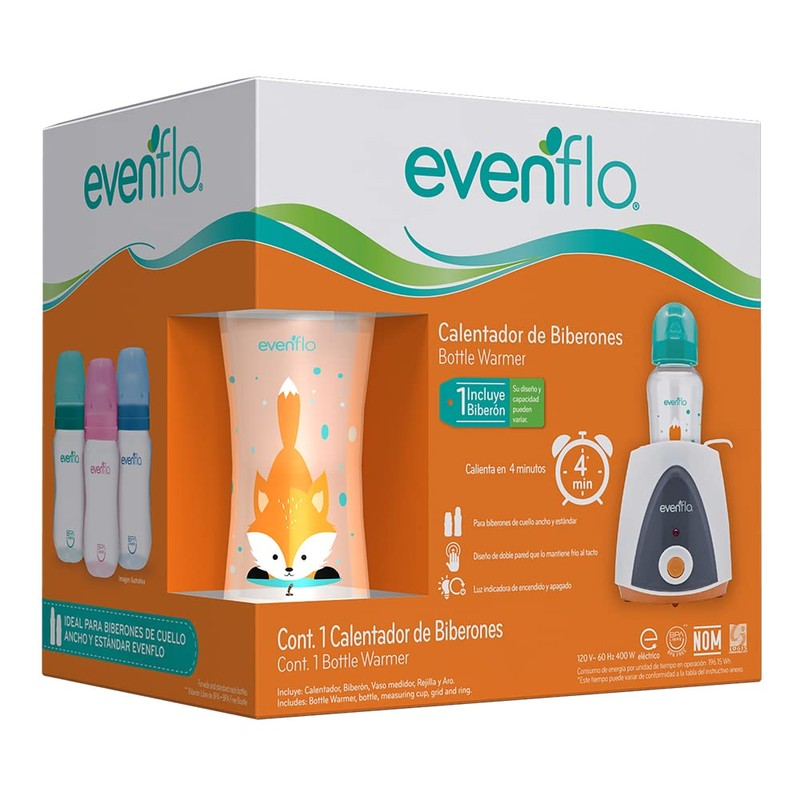 Evenflo Calentador de Biberones Eléctrico, para biberones de cuello delgado