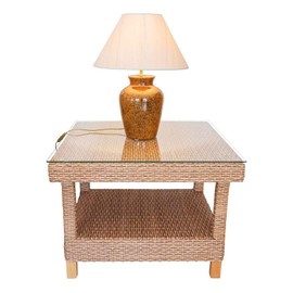 TroySys - 1/4" Thick Square Glass Table Top (16" x 16") - USA Premier Glass Maker - High Strength Tempered Glass with Flat Polish Eased Edge - Perfect Indoor or Outdoor Table