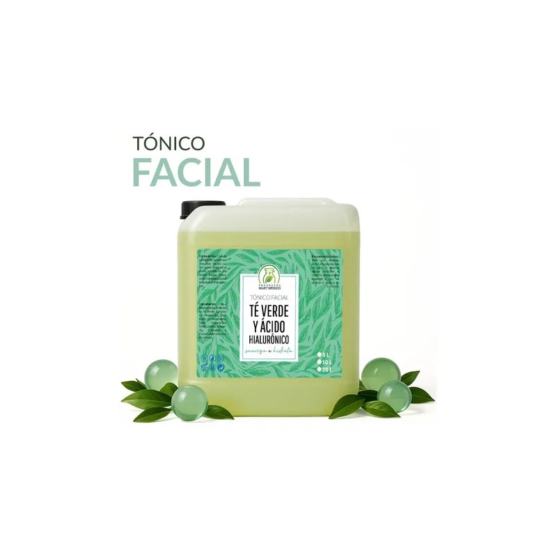 Tónico Facial De Té Verde & Ácido Hialurónico 5 Lts
