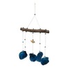 Beachcombers Drift with Blue Shells Wall Hanging Blue