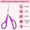 Scissors, Rkqoa 8" Scissors All Purpose 6 Pack - Comfort-Grip