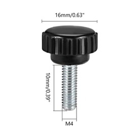 MACHSWON Knurled Clamping Knobs Grip Thumb Screw on Type for Saw, Drill Press, Lathe and Routing jigs Male Thread Knurled Clamping Knobs M4 x 10mm 15pcs
