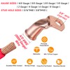 90° Pure Copper Cable Lugs 8pcs 4/0 AWG-3/8 90 Degree