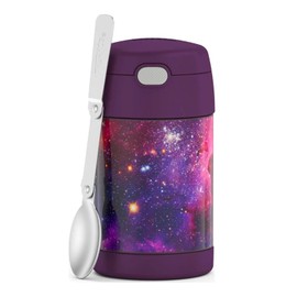 THERMOS 16oz/470ml Stainless Steel Vacuum Insulated Food Jar with Spoon, Galaxy Purple