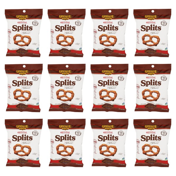 Unique Snacks - Splits, Homestyle, Original Pretzels 2.12 Ounce Bags,