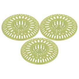 Shower Plastic Basket Hair Trap - Pack of 3 - Bathtub Drain Catcher - Hole Guard for Bathroom Sink