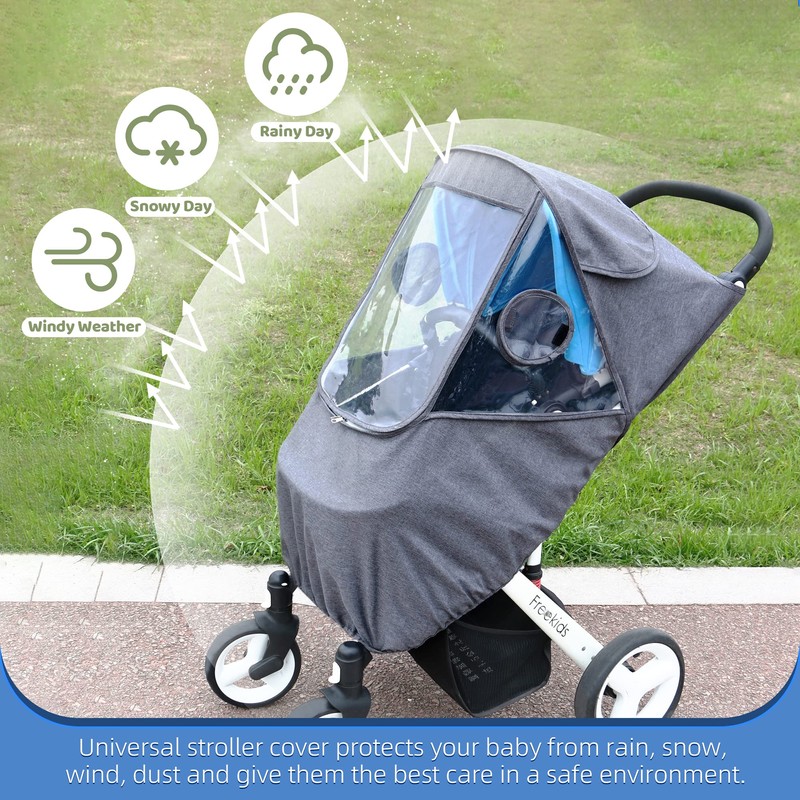 Rain Cover for Pushchair, Universal Rain Cover for Buggy, Travel,