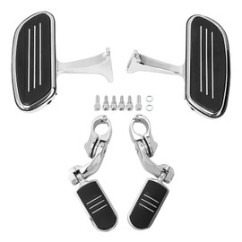 TCMT Passenger Floorboards Streamline Mount Bracket Kits+1.25" Adjustable Highway Footpegs Fit for Touring CVO Road Glide Road King Street Glide Electra Glide Ultra Classic Ultra Limited 1993-2025